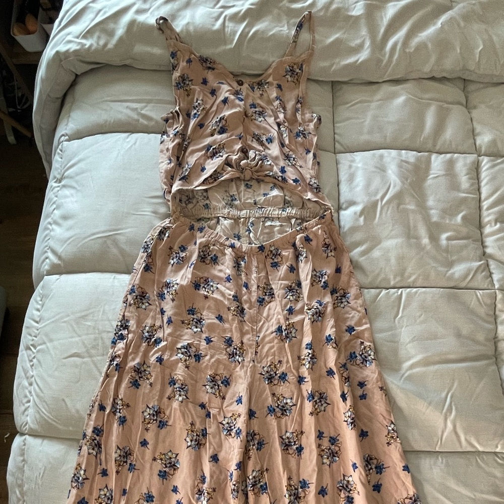 Cut out floral summer jumpsuit